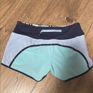Lululemon size 6 Light Blue and Navy Shorts